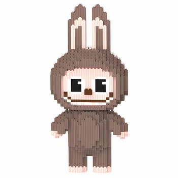 Дитячий конструктор Magic Blocks Зайчик Лабубу Коричневий на 3132 деталі (9189)