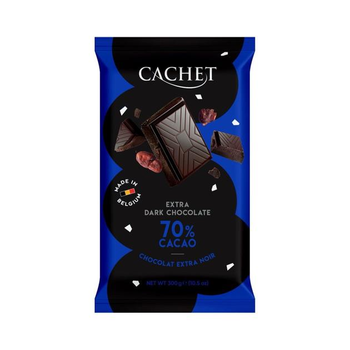 Шоколад Cachet Dark chocolate чорний 70 % какао 300г