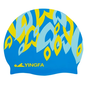 Шапочка для плавания силиконовая для взрослых Yingfa 0091-1 Blue-Yellow