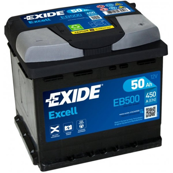 Аккумулятор автомобильный 50Ач 450А "+" справа EXIDE, EB500