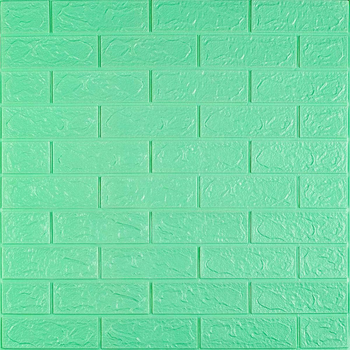3D панель самоклеящаяся StickerWall под кирпич 770х700х3 мм мятный