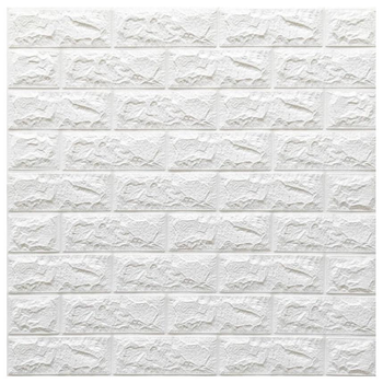 3D панель самоклеюча StickerWall під цеглу 770х700х3 мм біла