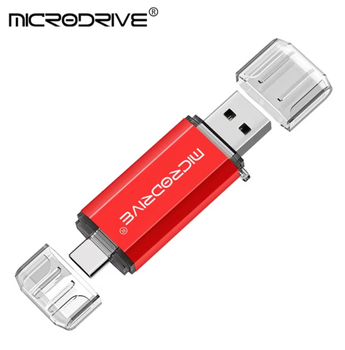 Флешка MicroDrive 128Gb USB Type-C Red