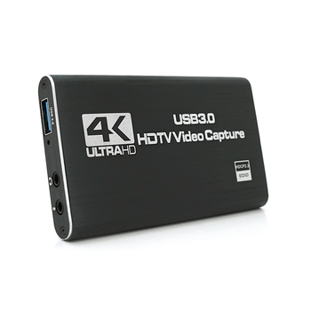 Зовнішня карта відеозахоплення 4К HDMI-USB 3.0 Voltronic для запису відео з комп'ютера мікрофонний вхід навушники (TOR-JUG_22B)