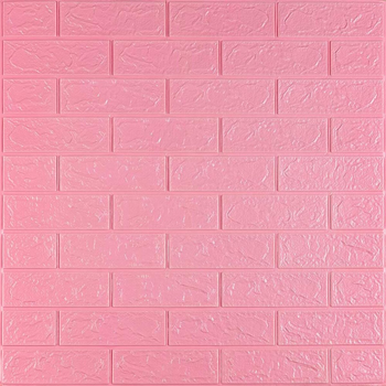 Декоративная 3D панель Sticker Wall самоклейка под кирпич Розовый 700х770х3мм (004-3) SW-00000231