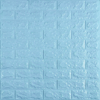 Самоклеющаяся декоративная 3D панель Sticker Wall под голубой кирпич 700x770x7мм (005-7) SW-00000658