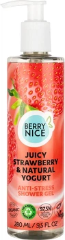Гель для душа Berry Nice Juicy Strawberry & Natural Yogurt Anti-Stress Shower Gel Антистресс Сочная клубника и йогурт 280 мл (4745010333552)