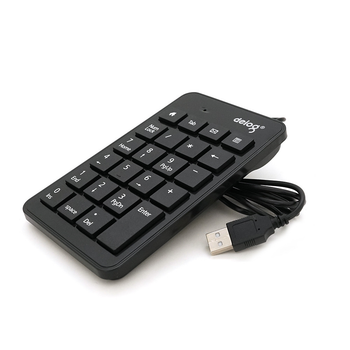 Цифрова клавіатура USB Deyilong DY-900 чорна для ноутбука 130 см додаткова клавіатура для комп'ютера (LO-TH_11C)