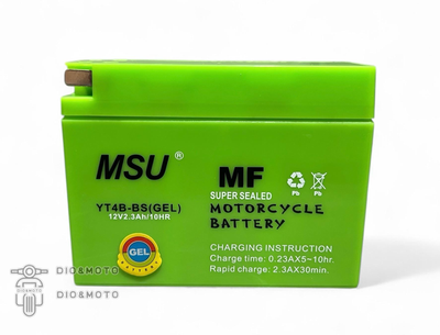 Акумулятор GEL MSU YT4B-BS -/+ SUZUKI/YAMAHA