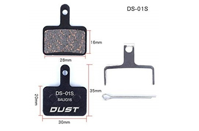Тормозные колодки DUST DS-01S SHIMANO M515/M446/TEKTRO DRACO диск полуметалл
