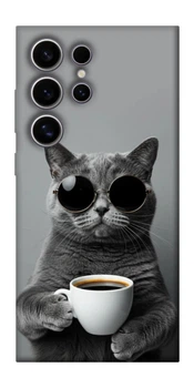 TPU чохол Demsky Grey cat coffee для Samsung Galaxy S25 Ultra