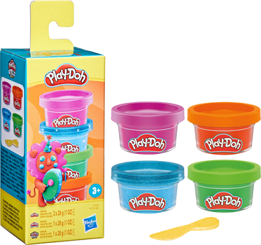 Набор массы для лепки Hasbro Play-Doh Zoo Mini Color Modeling Compound 4 мини-баночки по 28 г (F7172_F7558)