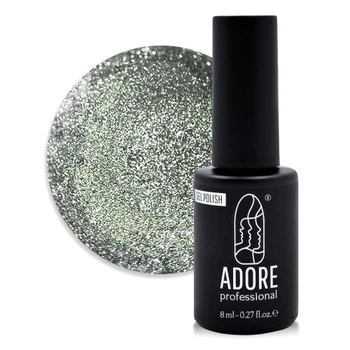 Гель-лак для ногтей Adore Gel Polish Cat's Eye Wild №462 Изумрудно-платиновые переливы 8 мл