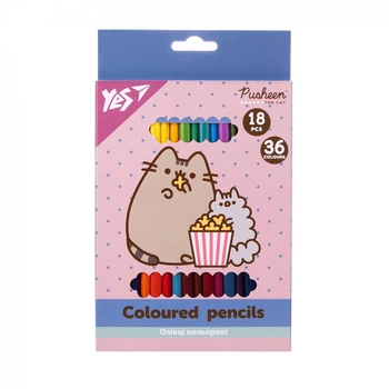 Набор двусторонних цветных карандашей YES Pusheen 290769 36 цвета 5052045