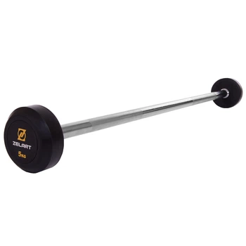 Штанга 5кг с фиксированным весом прямая обрезиненная Zelart Rubber Coated Barbell 2685-5 длина 95см
