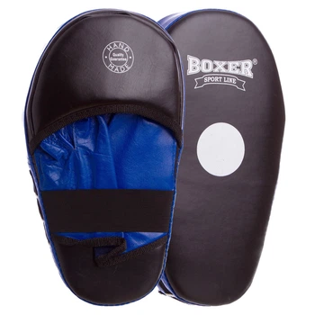 Лапа Прямая удлиненная для бокса и единоборств BOXER 2006-01 размер 38х18х4,5 см черный-синий