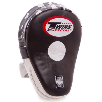 Лапа Изогнутая для бокса и единоборств TWINS PML10 размер 18x27x4,5 см черный-белый