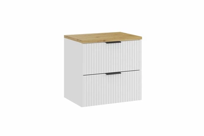 Тумба со столешницей, для ванной комнаты Adel White 60 см Comad set-adw b artisan 60cm белый / дуб Artisan
