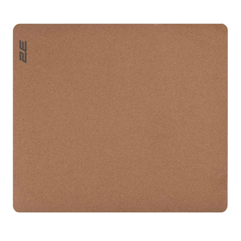 2E Килимок для миші CORK, M(450x400x2мм), коричневий