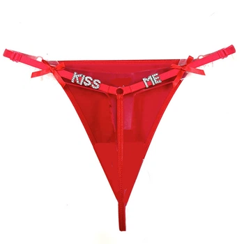 Жіночі сексуальні трусики стрінги Sexy One Size червоний (8-191)