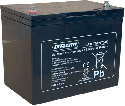 Автомобильный аккумулятор Grom AGM LP12 75Ah 12V (СТ-00163973)