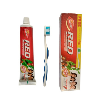 Зубная отбеливающая паста Ред Дабур Red toothpaste Dabur 200 мл (Индия) + щетка в подарок (00513)