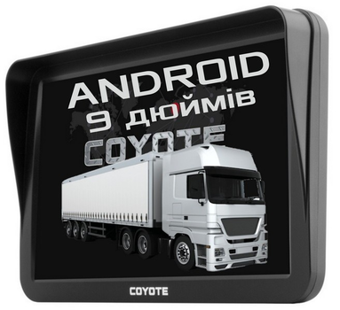 GPS Навігатор 9 дюймів COYOTE 1050 Master PRO 1gb 16gb на Андроїд GPS з Wifi для вантажівок та великих автомобілів TIR-ADR