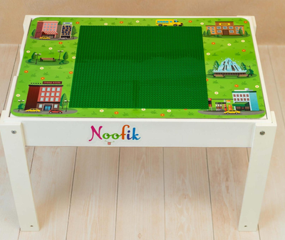 Съемное игровое поле для Lego на крышку световой песочницы Noofik Universal 38 х 38 см (NF0129)