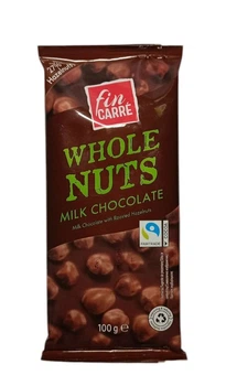 Шоколад Fin Carre Whole Nuts Молочний з фундуком 100 г (54336)