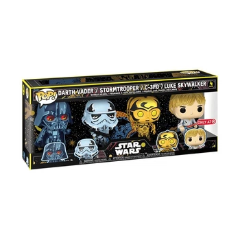 Набор фигурок 4 шт. Funko Pop! Star Wars - Darth Vader / Stormtrooper / C-3PO / Luke Skywalker (63198)