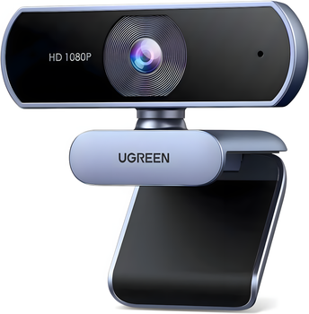 USB-веб камера з двома мікрофонами Ugreen CM678 Full HD 1080P@30FPS Grey