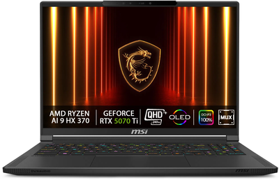 Ноутбук MSI Stealth A16 AI+ AMD Ryzen AI 9 HX 370 32Gb/2Tb RTX5070Ti Win11 A3XWHG-031CZ