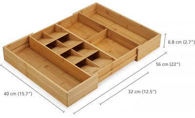Органайзер для столових приборів Joseph Joseph DrawerStore бамбуковий 32-56x40x6.8 см (5028420009859)