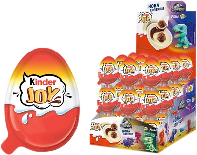 Шоколадні яйця Kinder Joy Funko Jurassic World 36 шт * 20 г