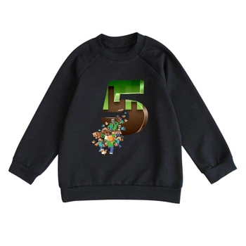Свитшот детский чорный с принтом Майнкрафт 5 лет Minecraft DM-78655 122 см