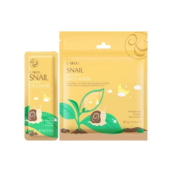 Ночная маска для лица с муцином улитки Laikou Snail Sleeping Face Mask, 3г