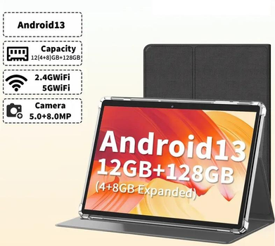 Планшет RELNDOO P02 Pro 12GB(4GB+8GB) RAM 128GB ROM 7450mAh з чохлом
