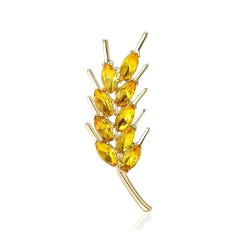 Брошь BROCHE бижутерия Колосок Пшеницы золотистая BRBF114408