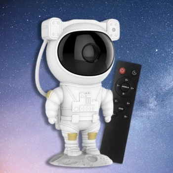 Ночник Астронавт лазерный проектор звездного неба от сети USB с пультом для детей