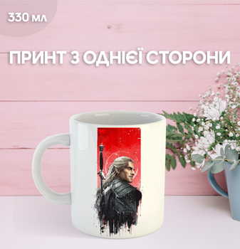 Кружка Відьмак з принтом керамічна чашка The Witcher 330 мл Uk_494