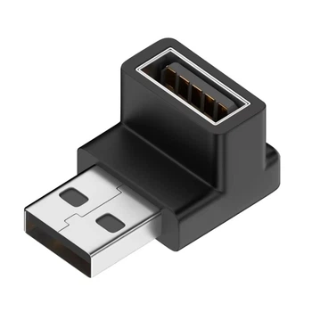 Переходник адаптер угловой USB 3.0 - USB 3.0 (M/F) Вниз-Bk (48803)
