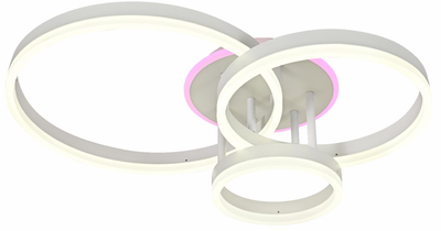 Люстра світлодіодна стельова LUMINARIA GENNY ROUND RGB 80W 4R 605x420 WHITE 220V IP20 (6951712300183)