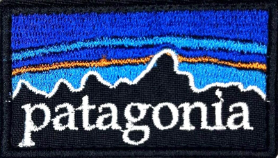 Шеврон Patagonia патч нашивка на кепку одежда с липучкой вышивка 4х7,5 см