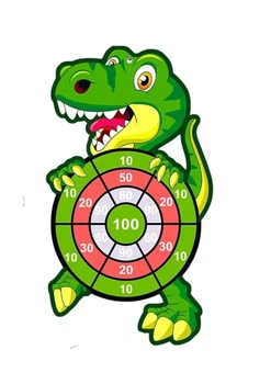 Дартс 66399 B-7 "Динозаврик" мишень 41.5х78см шарики и дротики на липучках крючки в коробке 21.5см×5см×20.7см