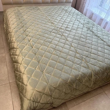 Покрывало велюровое стеганое Malloory Home Капучино 210х230