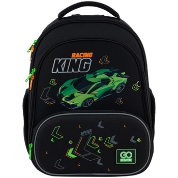 Рюкзак школьный GoPack Education Rasing King 38x28x15 см 12.5 л черный (GO25-597M-5)