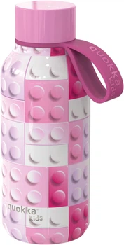 Термобутылка детская с силиконовой ручкой 330 мл Quokka Pink Bricks (40142)