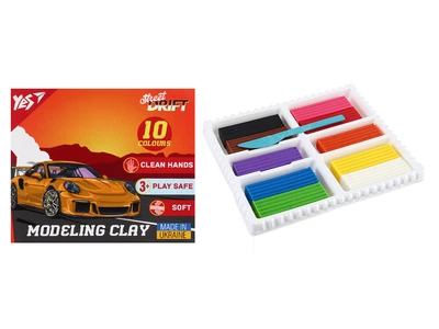 Пластилін Yes "Drift King" 10 кольорів 200г 540666