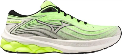 Чоловічі кросівки Mizuno WAVE SKYRISE 5 / MIZUNO Neo Lime/Black/Pristine / 46.5/11.5
