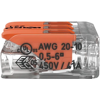 Клема WAGO COMPACT 221-613 3-пров 0,5-6 мм² (41A)